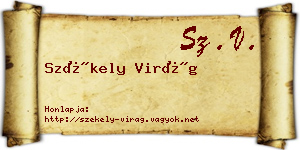Székely Virág névjegykártya